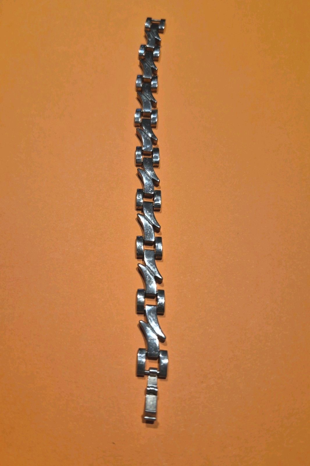 Sterling Silver 925 wheat/flame Link Bracelet 3/8″ Wide 7″ Long 25g