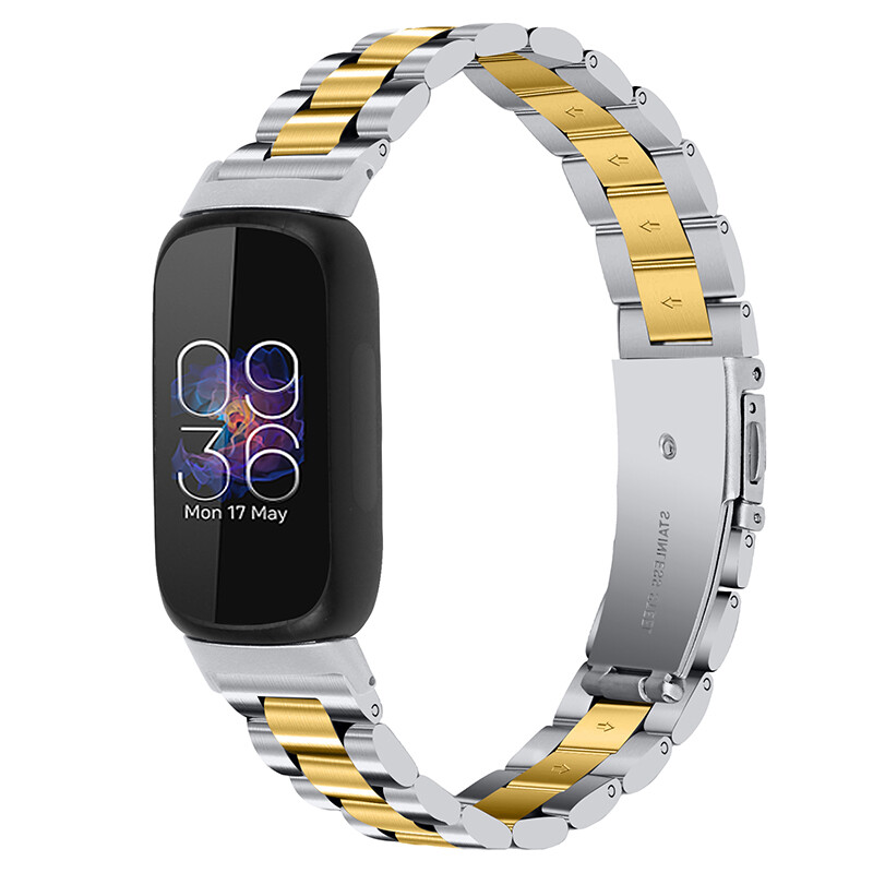 For Fitbit Inspire 3 Strap Replacement Metal Strap Stainless Steel Watch Band