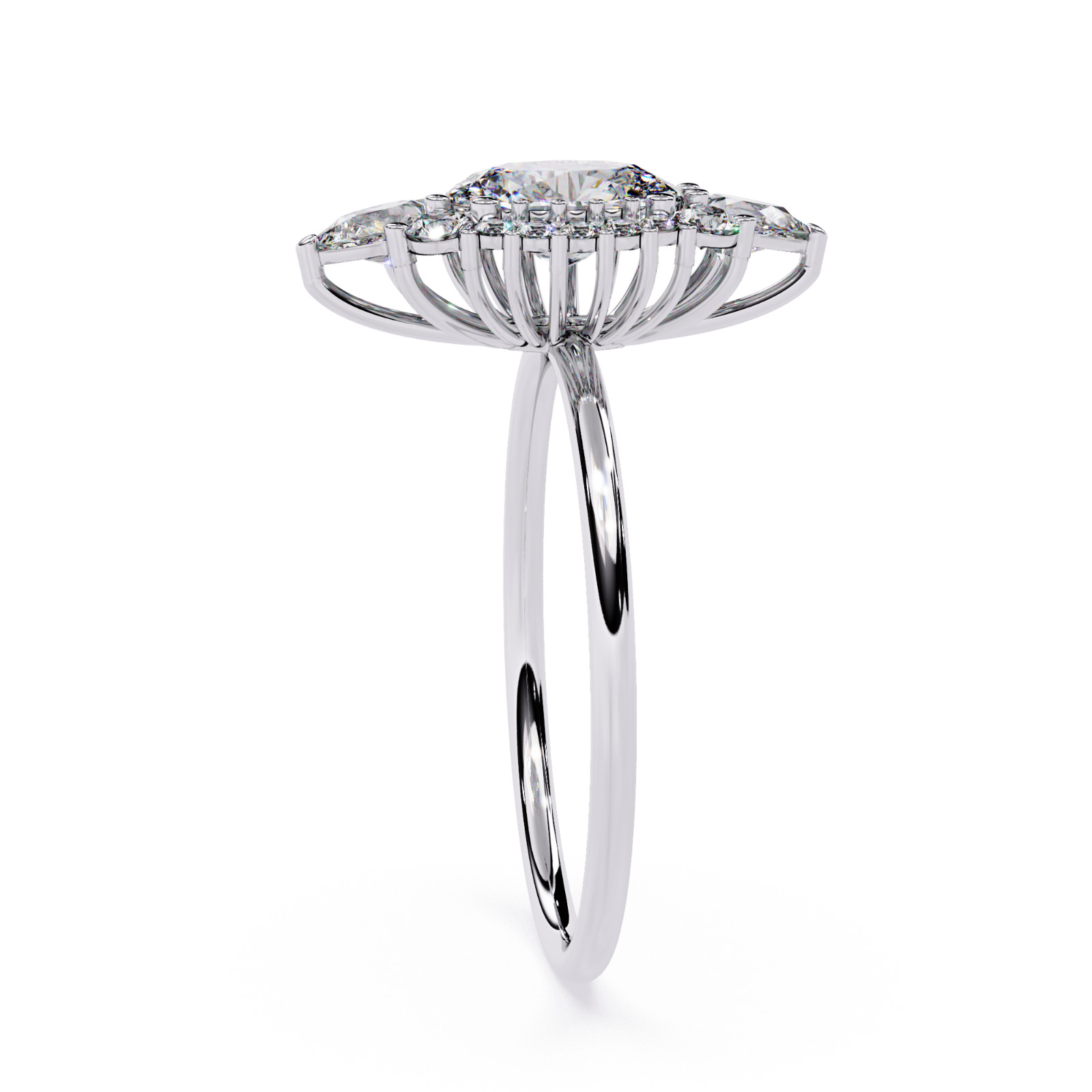 Minimalist Lab Grown CVD Diamond Ring 925 Sterling Silver Stackable Promise Ring