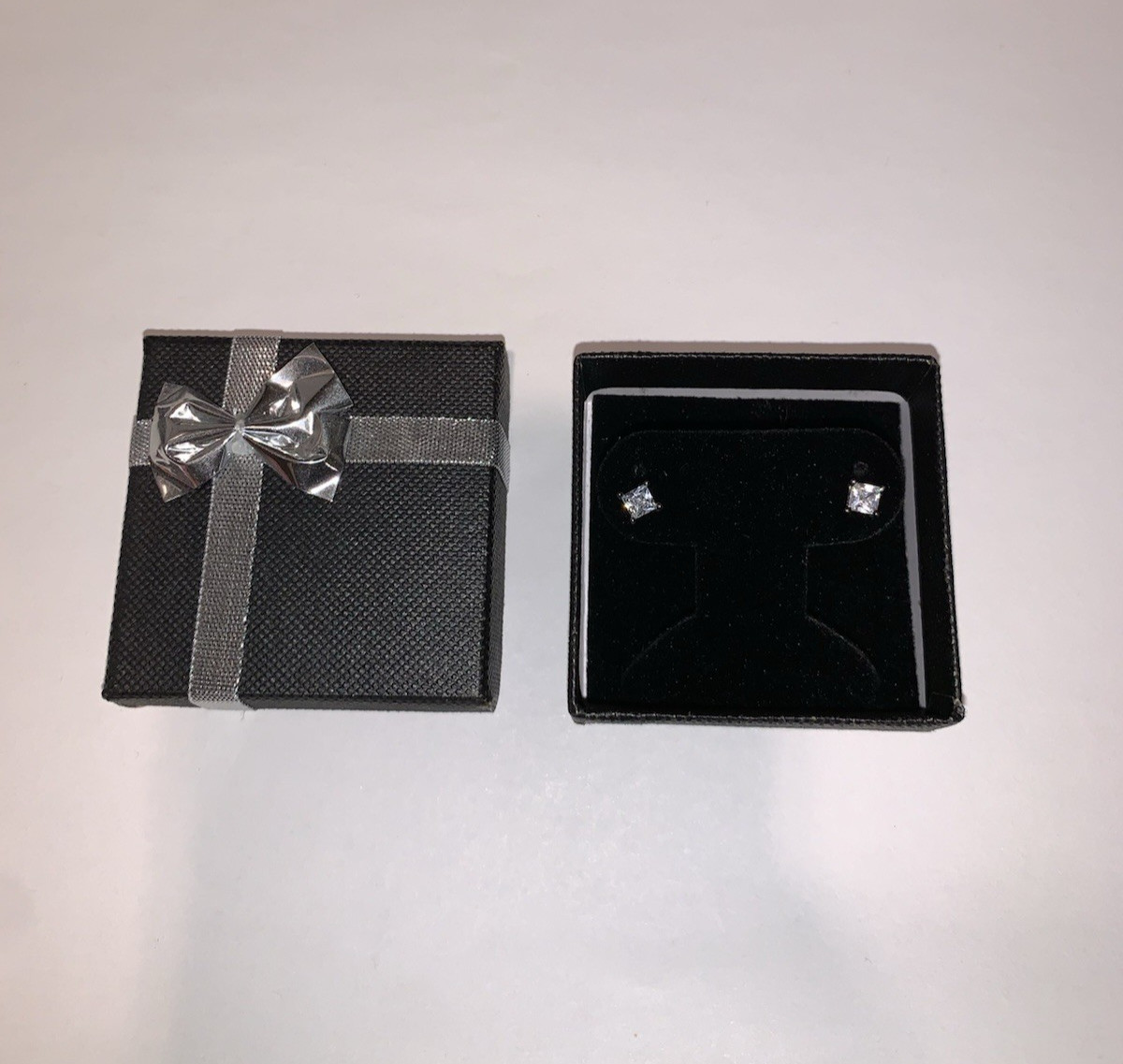 .50 ct. White Sapphire Princess Screw Backs Stud Earrings in Sterling Silver