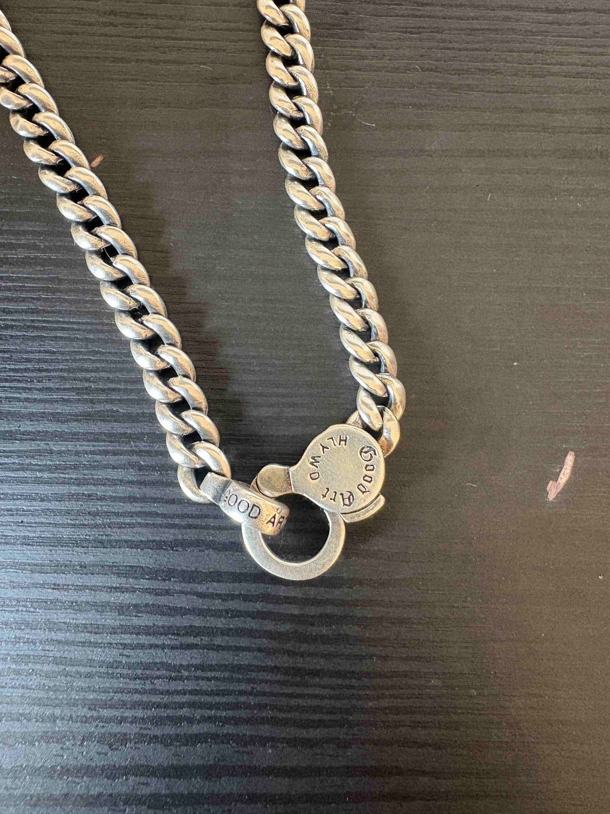 Good art HLYWD silver cuban curb chain 25 inch Size A
