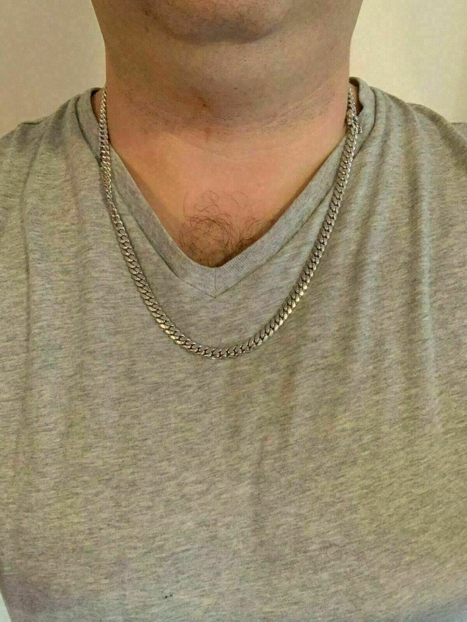 Miami Cuban Link Chain Real Solid 925 Silver ITALY Heavy 6mm 18-30″ Box Lock