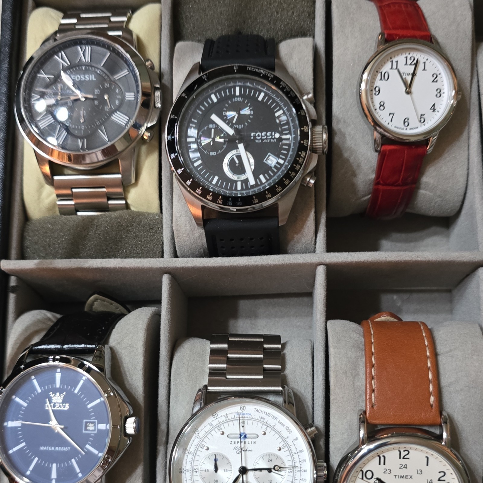 Fossil Timex Zeppelin Diesel Olevs,Lot Wristwatches – Unisex Adults