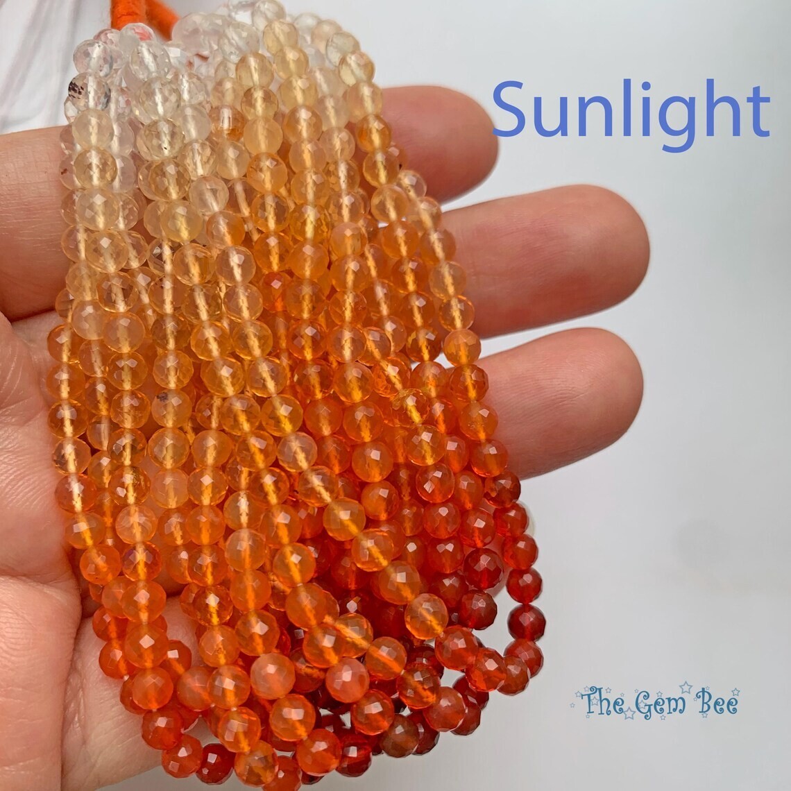 4.2mm Old Stock Shaded Mexican Fire Opal Faceted Round Rondelle Beads 6.5″ Str