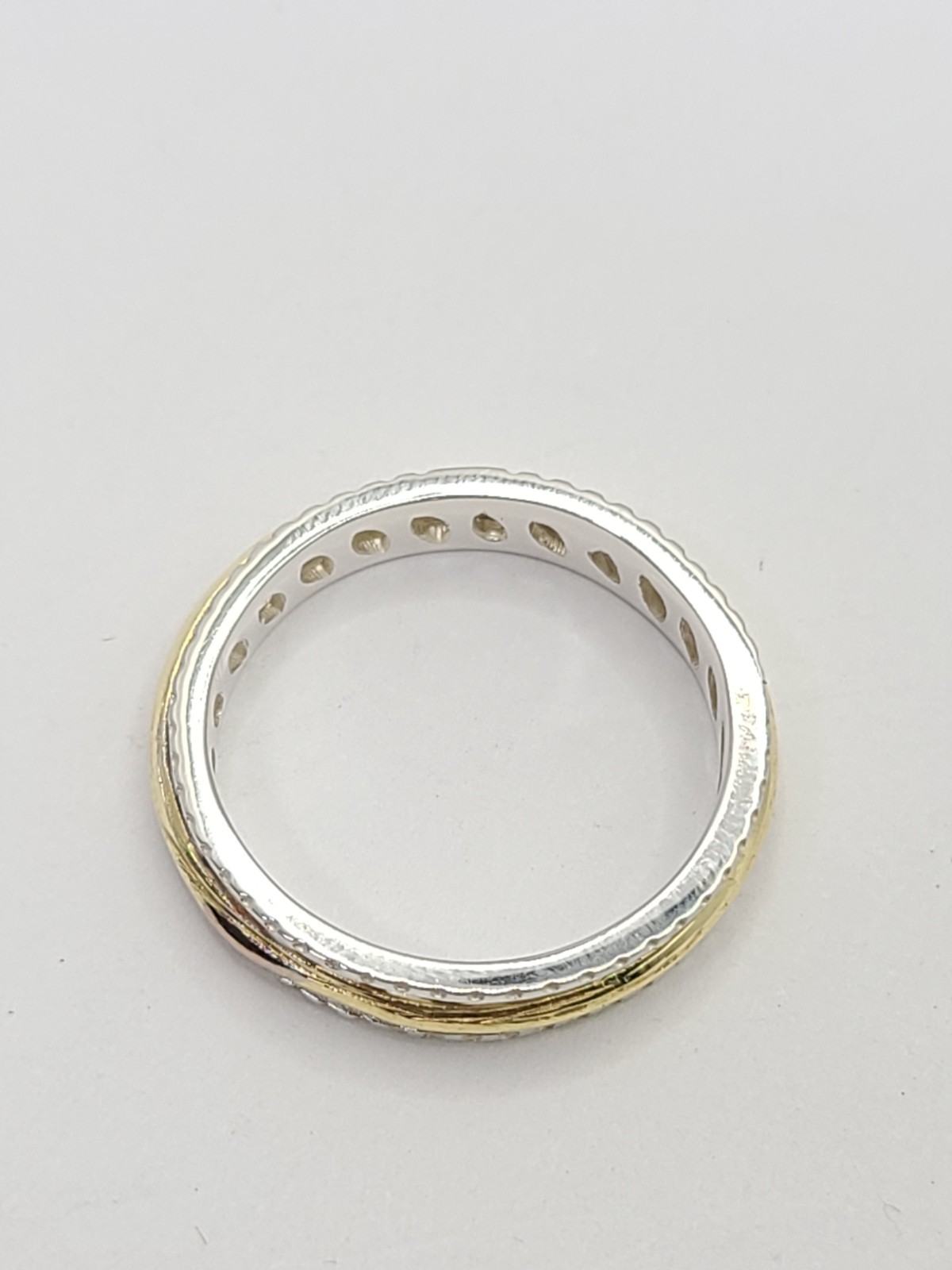 4.2mm Gold Plated Spinner 925 Sterling Silver Band Ring sz 10 – 3.35gr