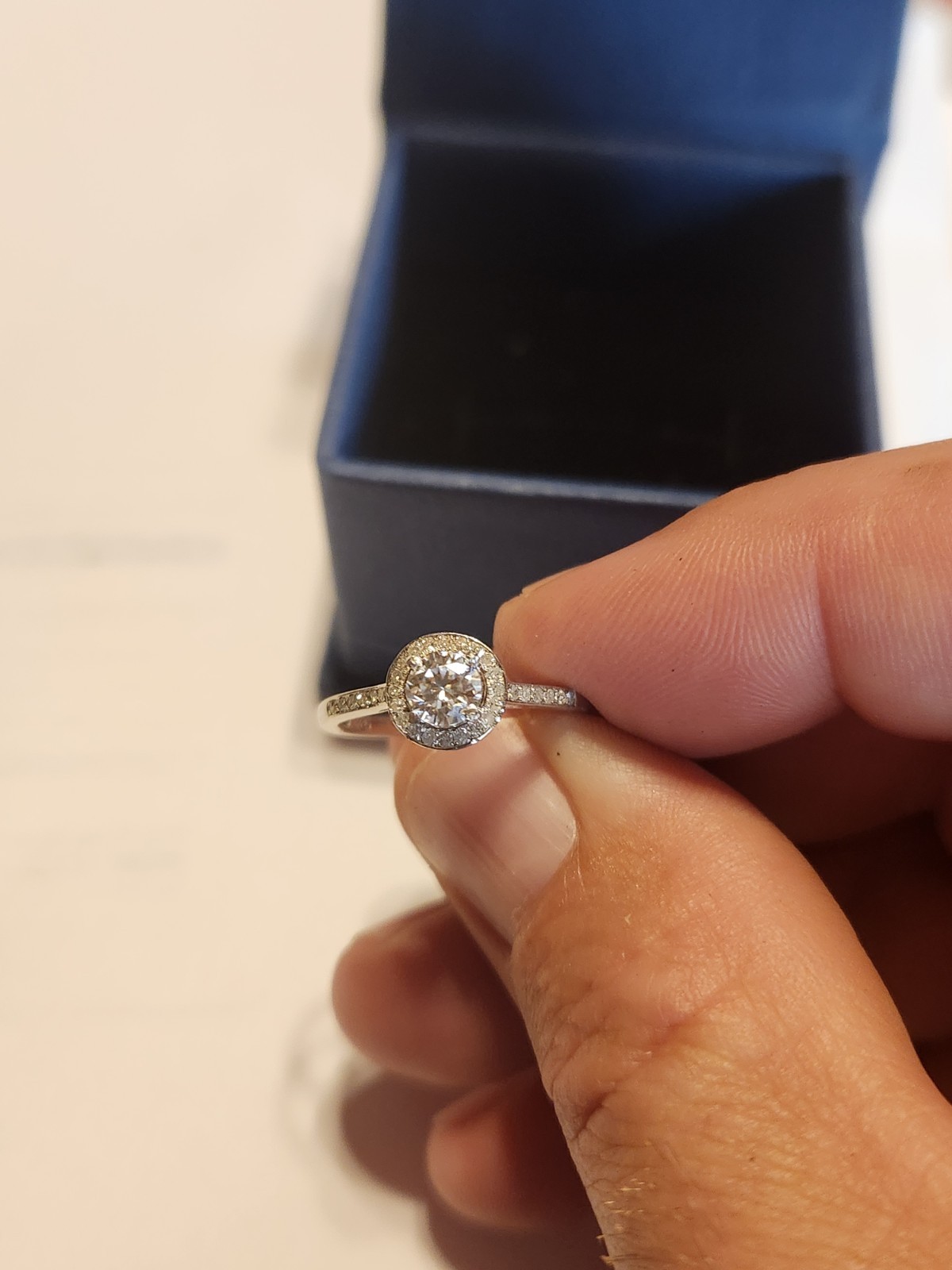 .6ctw GDGL certified natural African diamond white gold over 925 sliver ring 7.5