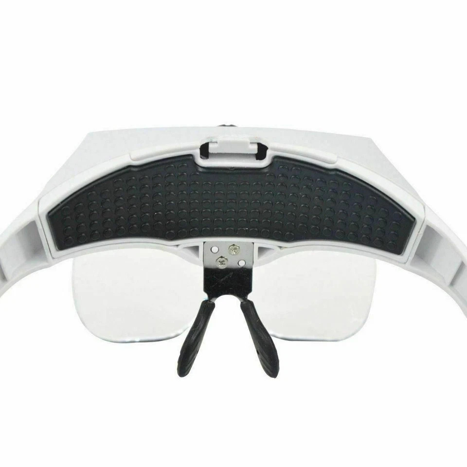Magnifying Glass LED Light Head Loupe Jeweler Watch Bright Magnifier with 5 Lens