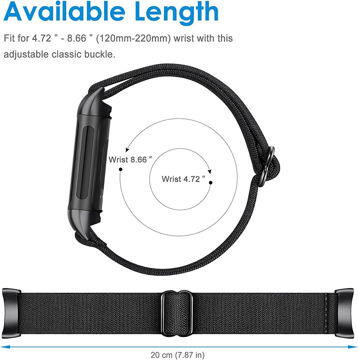 For Fitbit Charge 6 5 Sports Nylon Watch Band Wrist Strap Wristband Bracelet