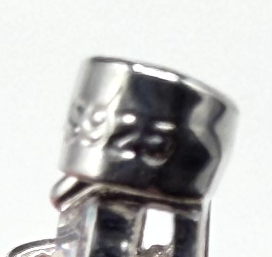 Sterling Silver Princess Cut Clear CZ Square Pendant 0.75″ 4g NWT Gift Box