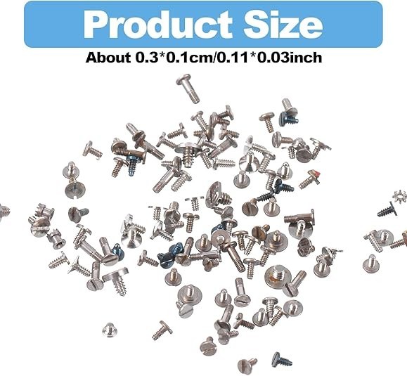 100Pcs Watch Battery Clamp Screws Assortment Kit – Micro Screws for Repair