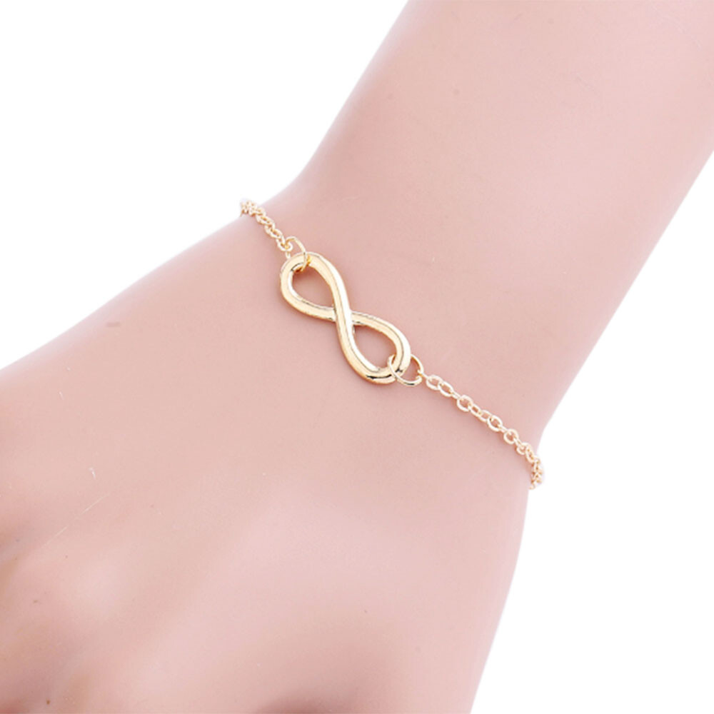 Stainless Steel Infinity Love Charm Womens Beauty Jewelry Durable Bracelet Cuff