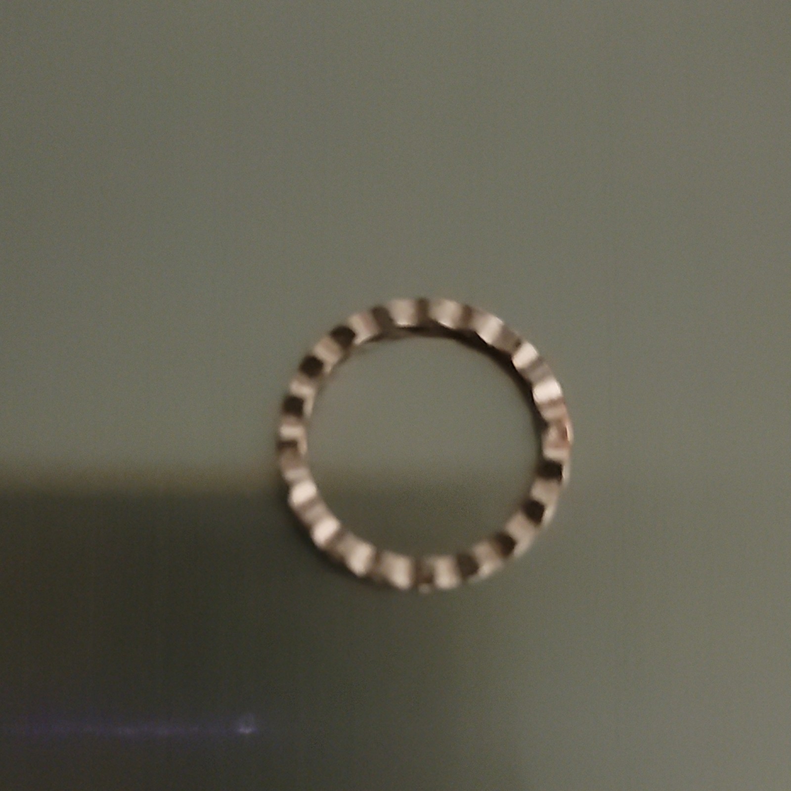Rose Gold Plated Sterling Silver Stackable Band Ring Size 3 Cubic Zirconia