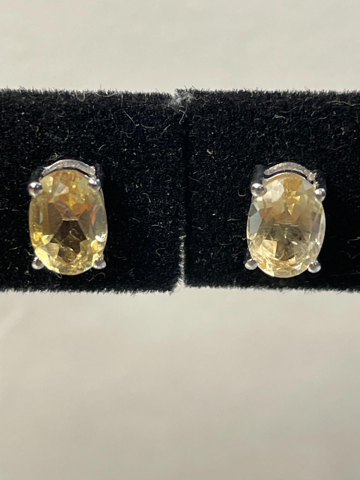 2 Ct. Citrine Stud Earrings in Solid Sterling Silver – November Birthstone