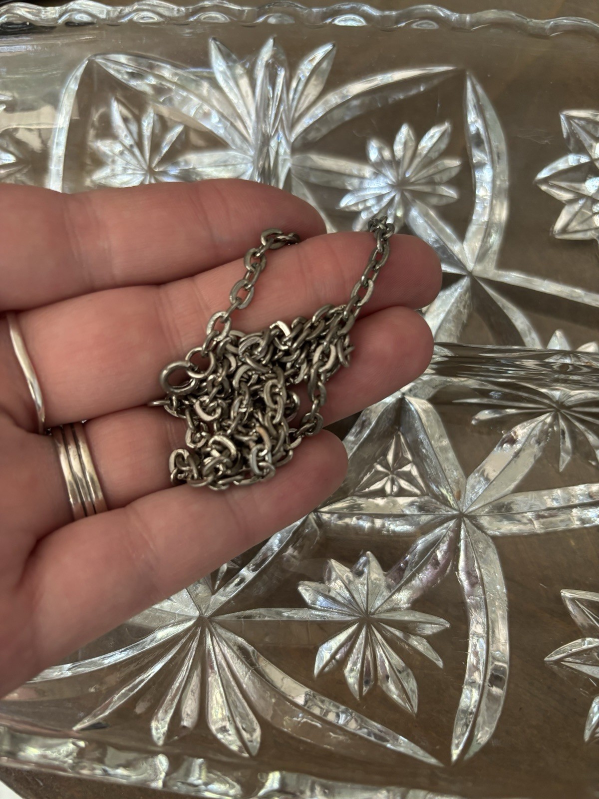 #18 Cable/Anchor Silver Tone Chain