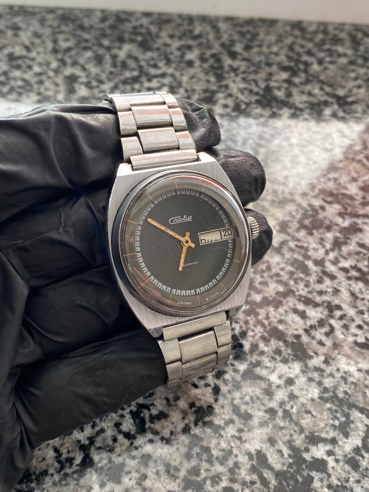 Vintage Slava USSR Watch Soviet mechanical Original Wristwach Rare