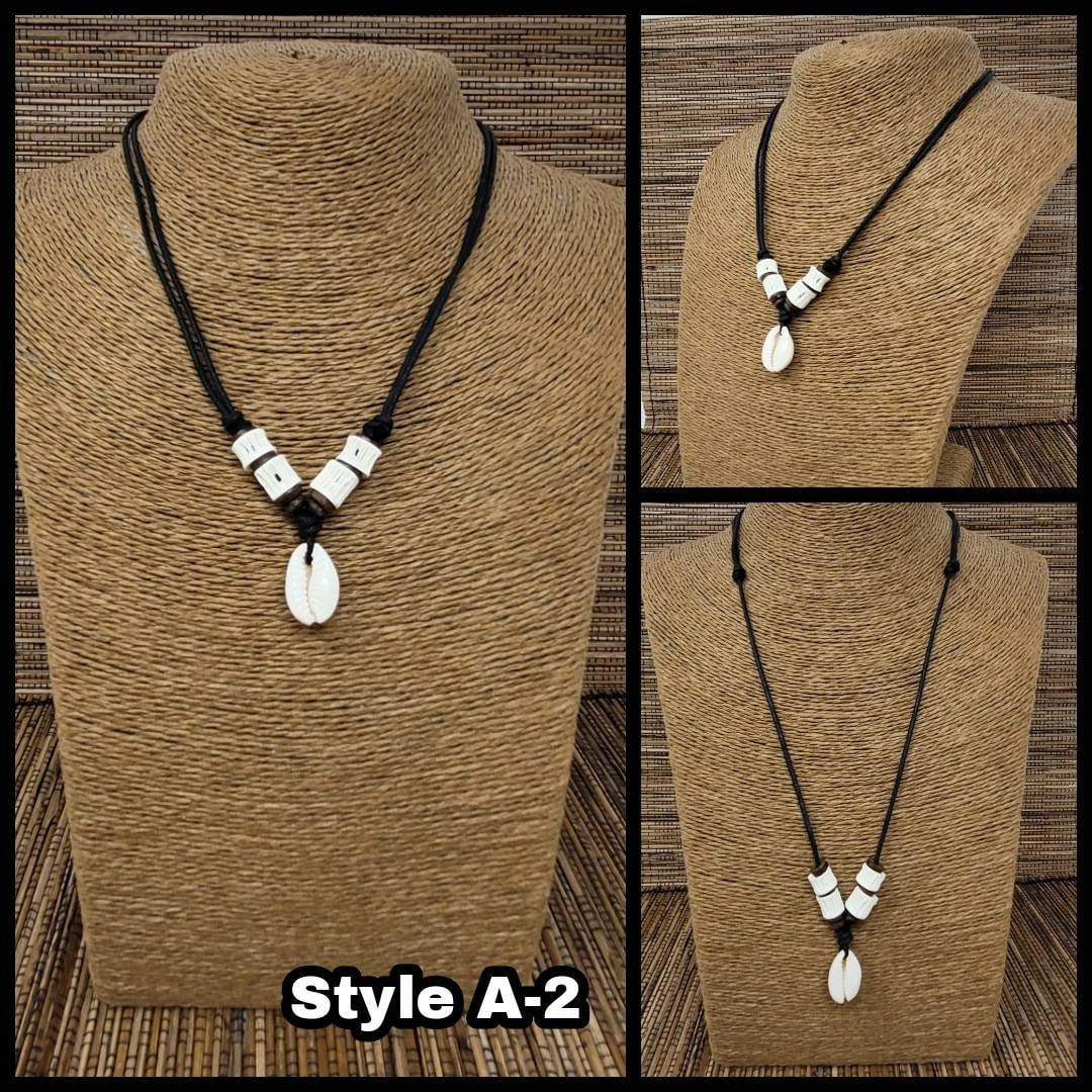Cowrie Shell Choker Necklace Adjustable 16–30in Natural Sea Pendant Unisex A1–A5