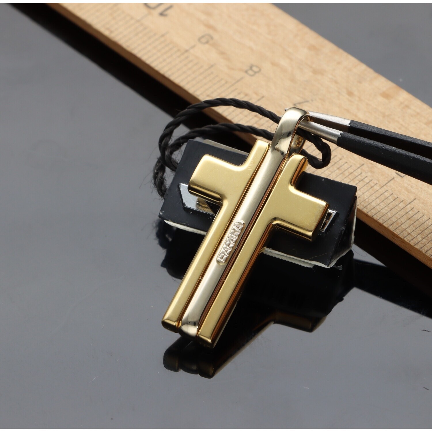 BARAKA’ CROSS IN GOLD 750/1000, 18 KT