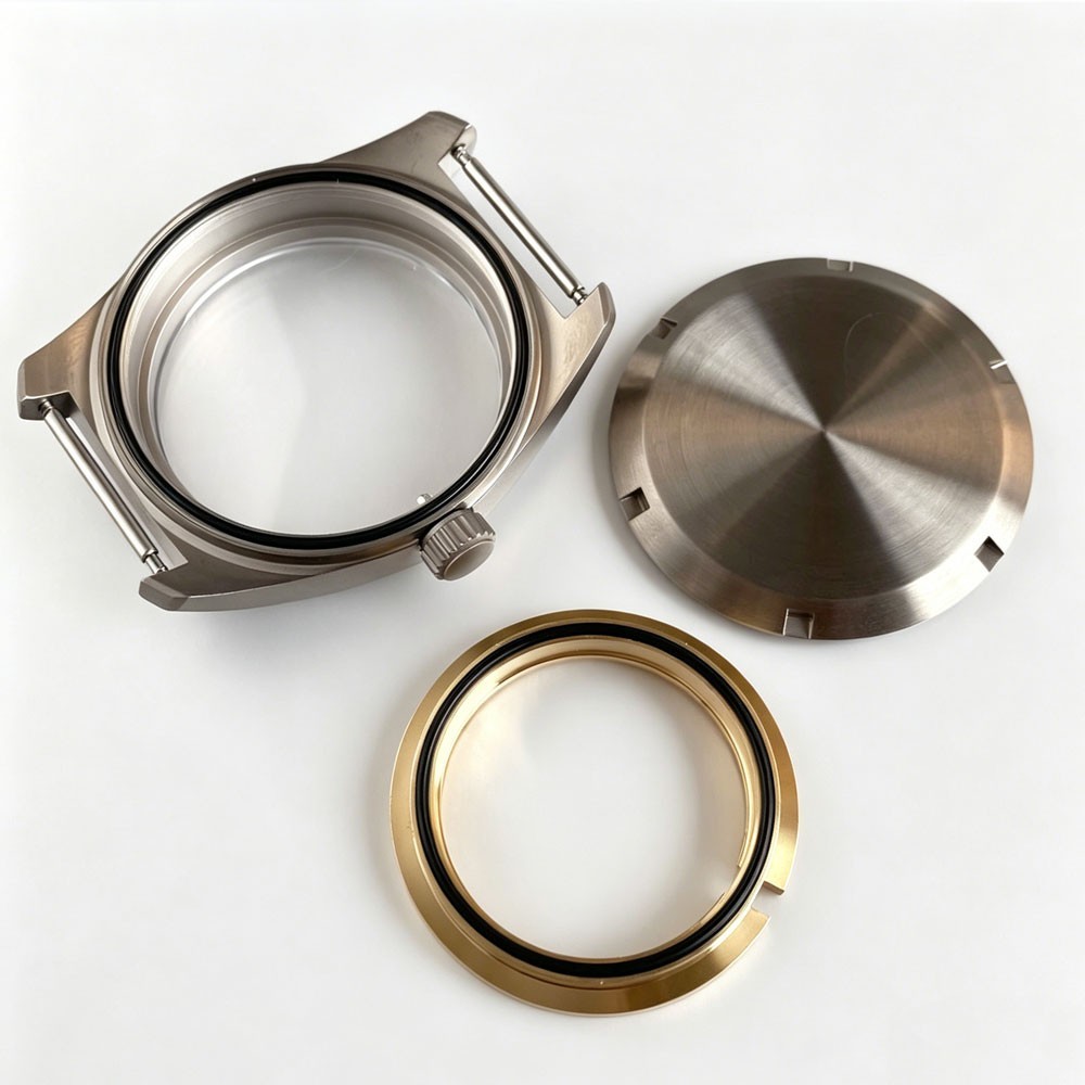 20ATM Retro 40mm Titanium Watch Case Sapphire Glass Fit NH35 ETA2824 Miyota 8215