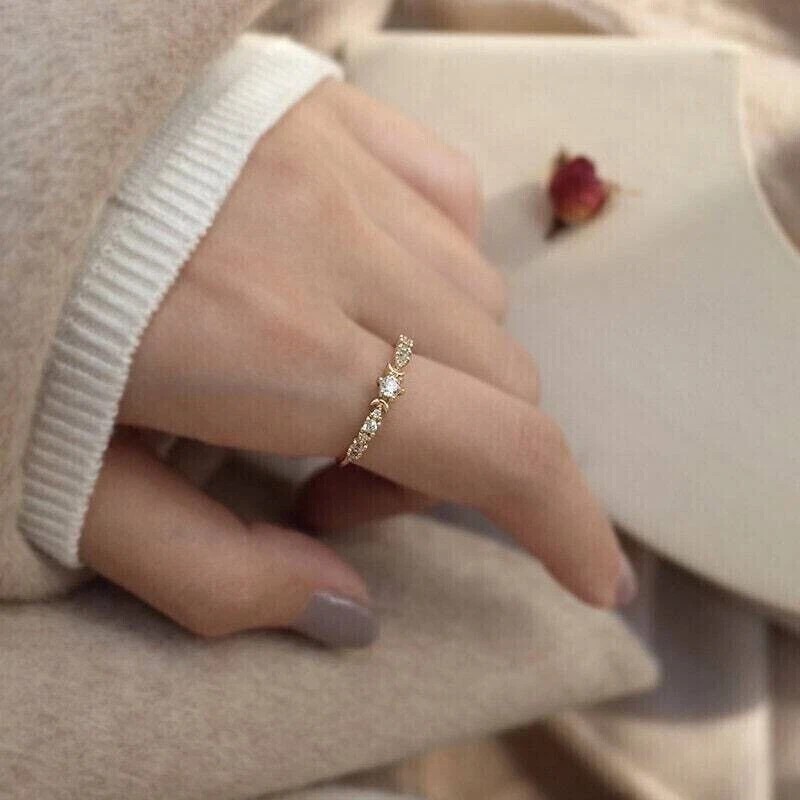Elegant Lab Grown Diamond Ring in 925 Sterling Silver Women Wedding Jewelry