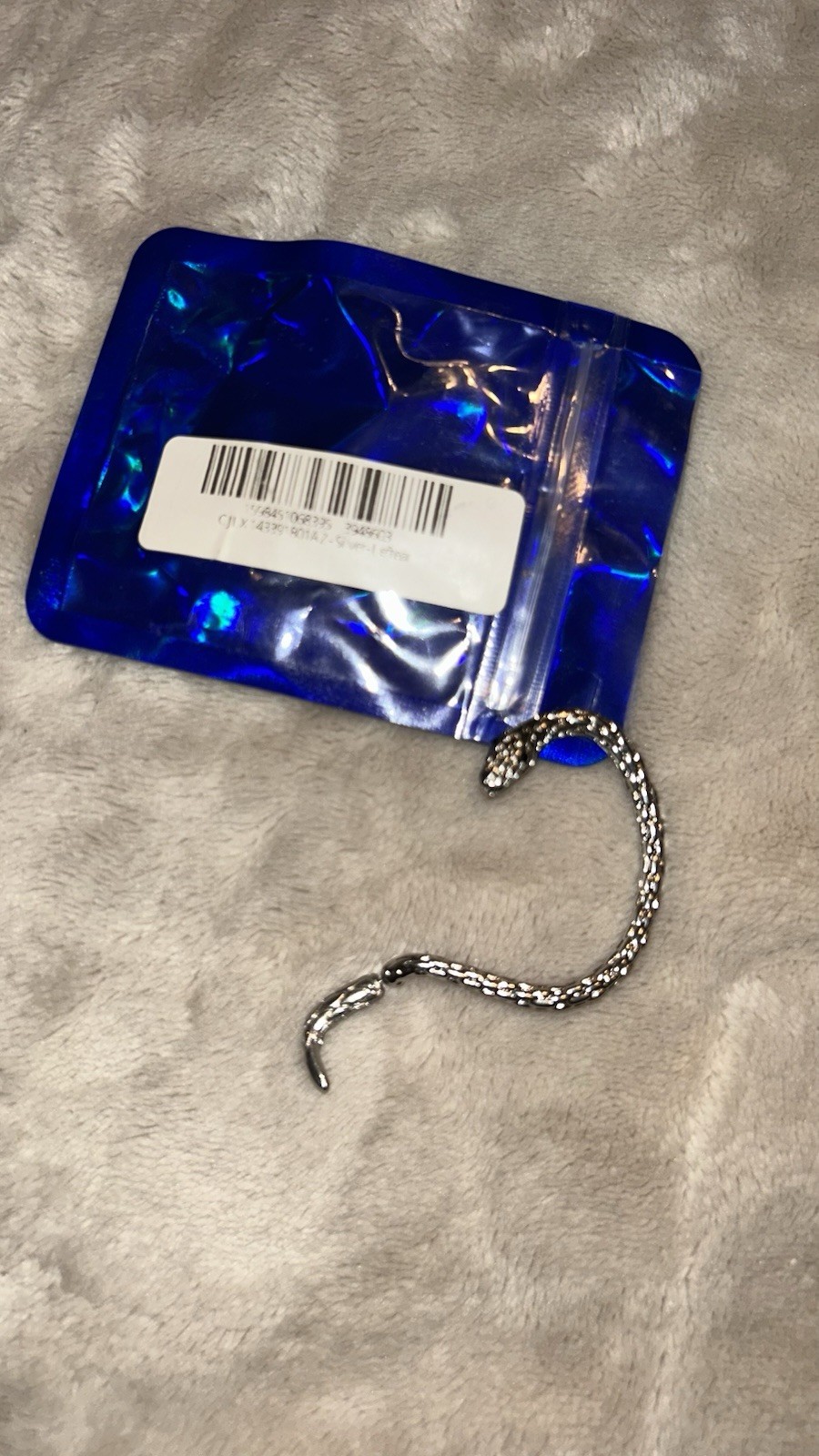 Silver Snake Cuff Auricle Earring Metal Earring