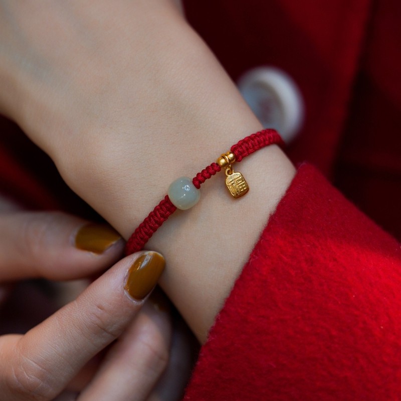 Red Hand Woven Red String Lucky Pendant Bracelet Couple Bracelet Birthday Gift