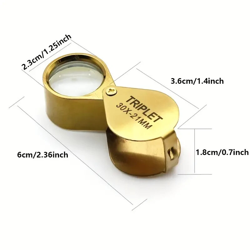 30X Jewelers Loupe Magnifier Pocket Magnifying Glass Coin Jewelry Loop Eye