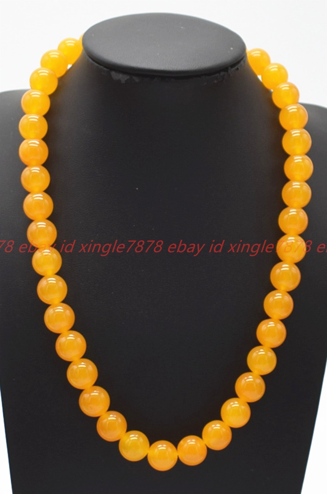 Natural Handmade 6/8/10/12mm Yellow Jade Gemstone Round Beads Necklace 16-36in