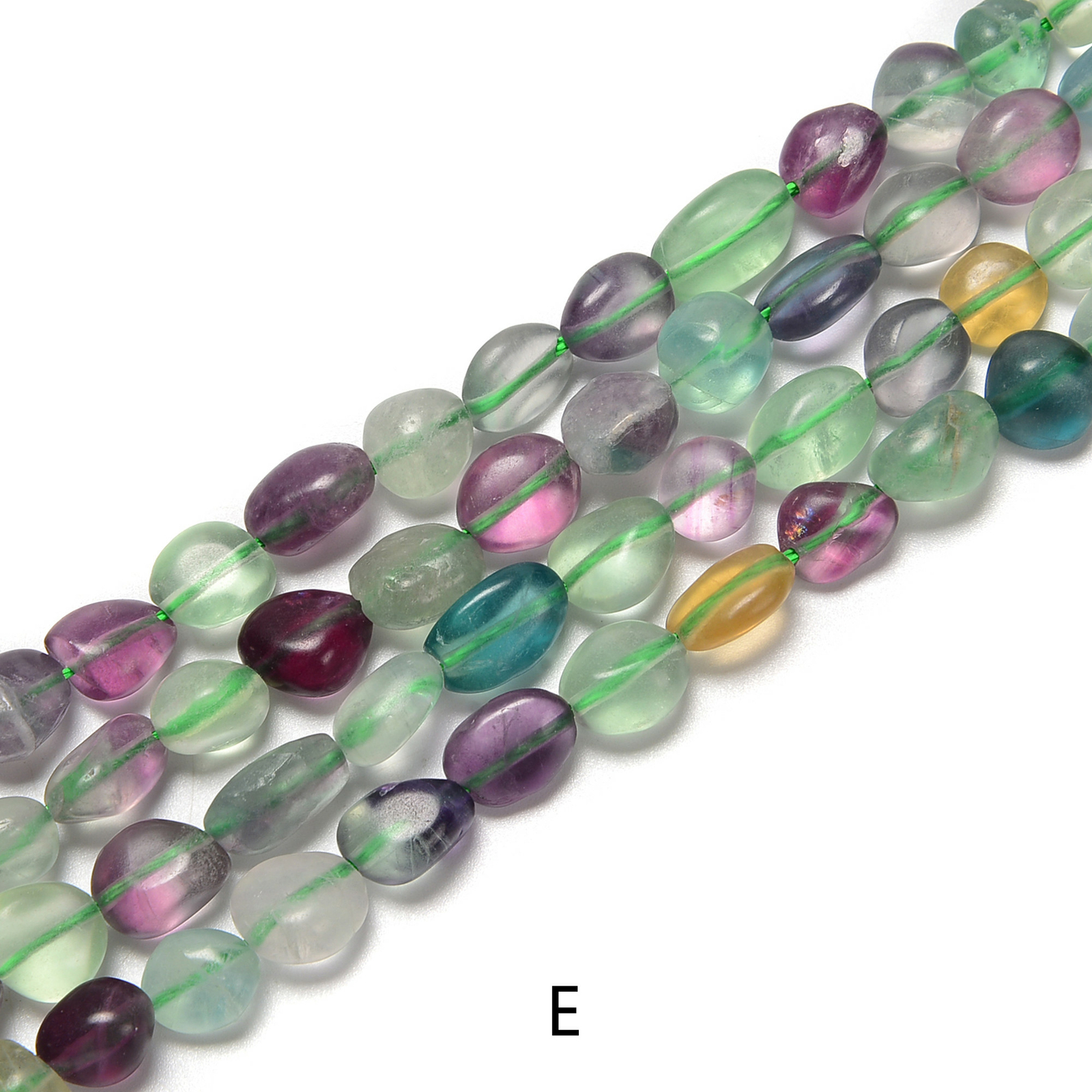 Multi Natural Gemstone Pebble Nugget Beads Size Approx 8x10mm 15.5” Strand
