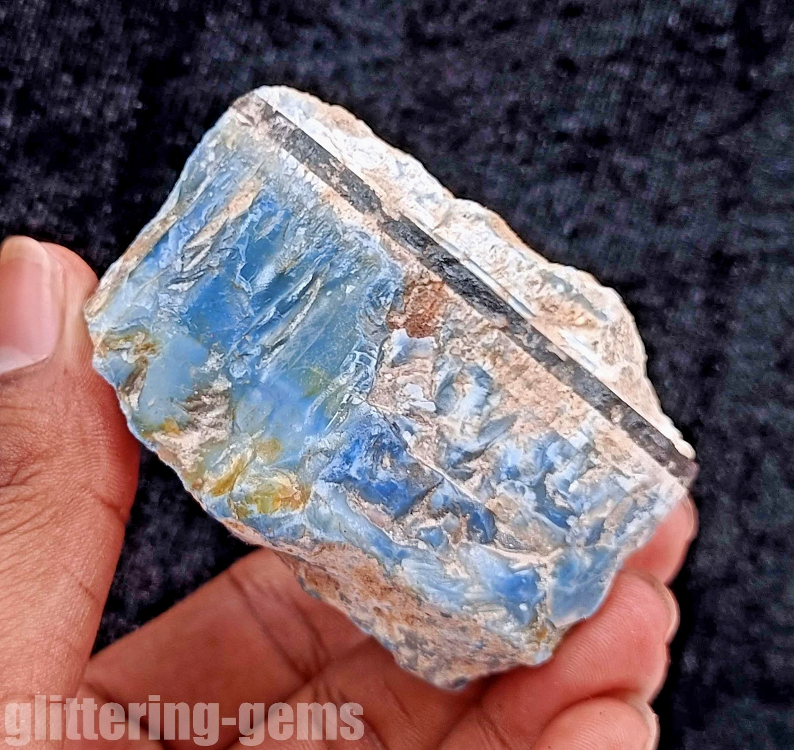 Rare 719.5Ct Natural Sky-Blue Opal Uncut Rough IGL Certified Loose Gemstone 5DNC