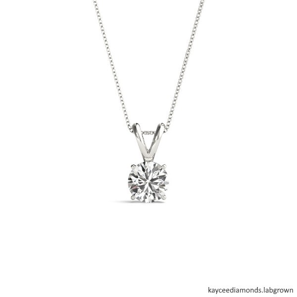 0.25 Carat Genuine Lab Grown Diamond Pendant with Chain