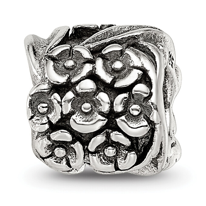 Silver Reflections Floral Bead QRS225