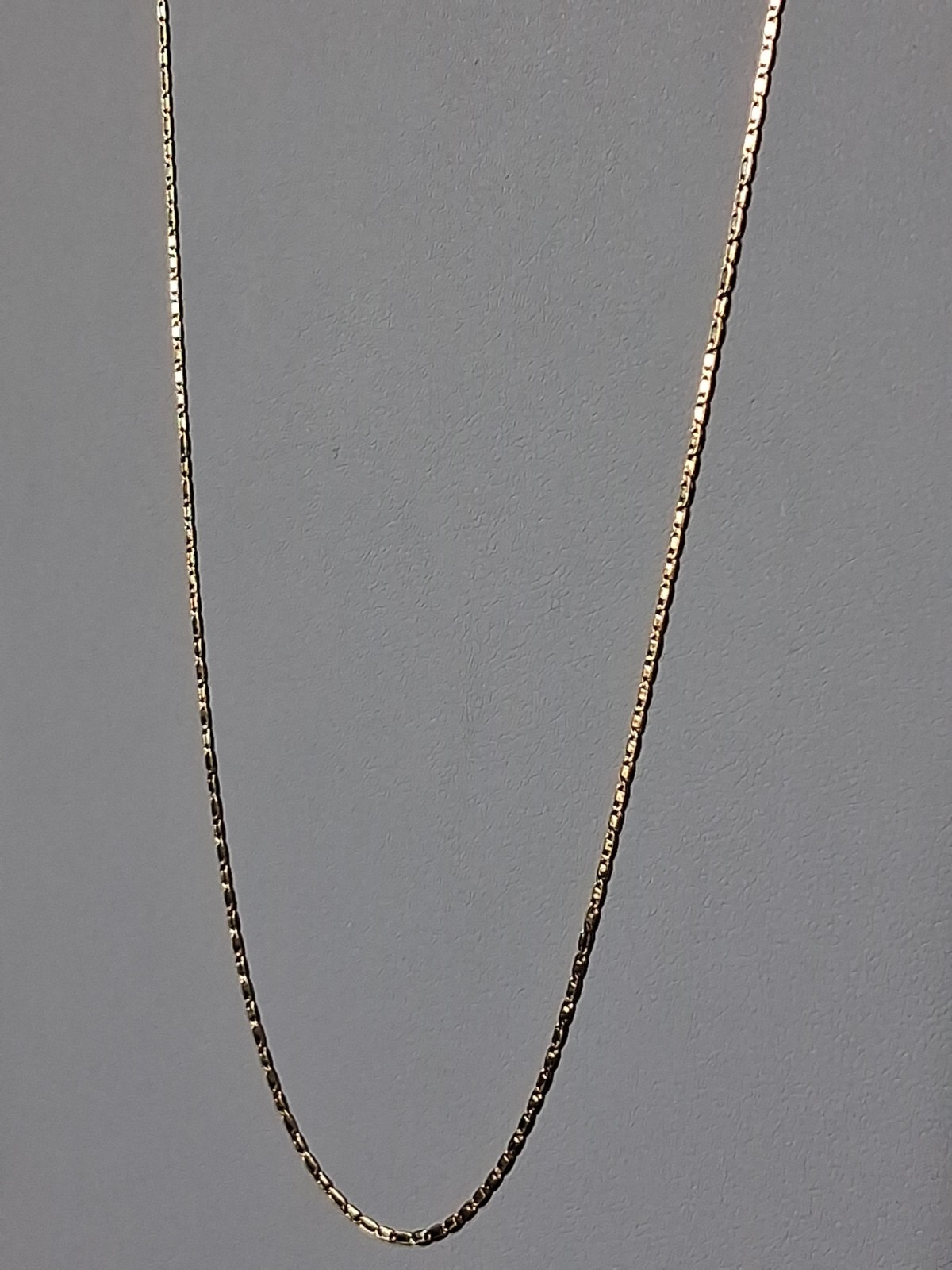 18k Solid Gold Flat Mariner Chain 22″, 1.2gr 1.3mm