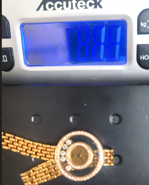 Chopard Happy Diamonds 18K Yellow Gold Ladies Watch + Set Stick + Boxes + 1 Link