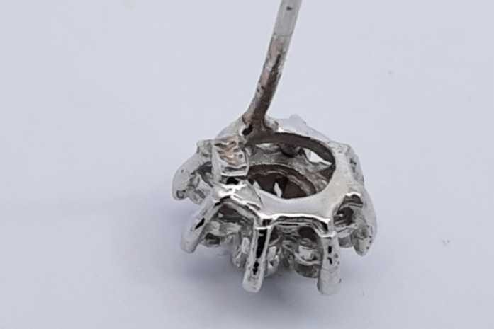 0.52cttw Diamond Stud Earrings In 14k White Gold 1.2 Grams Eb0126lixdu