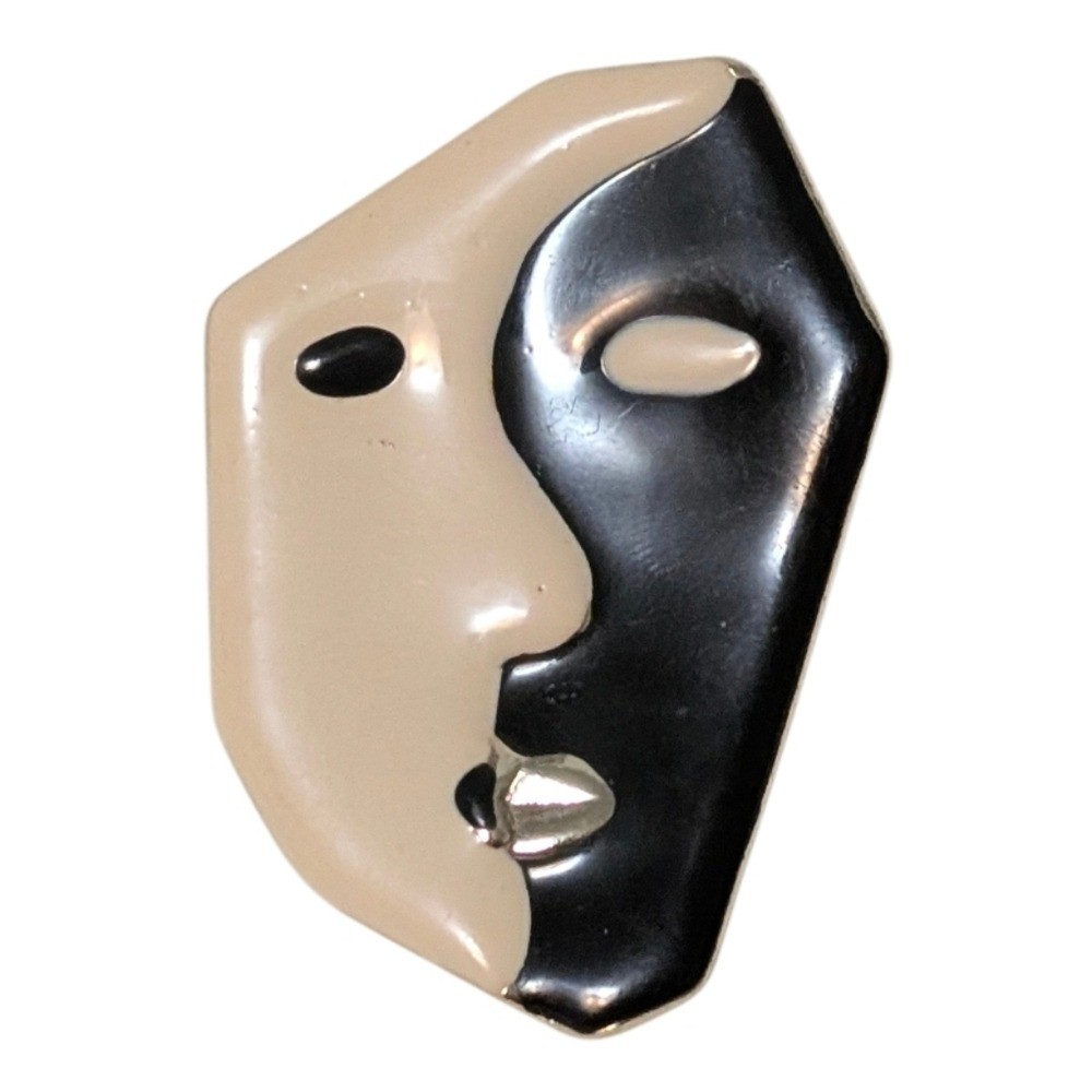 Abstract Face Brooch