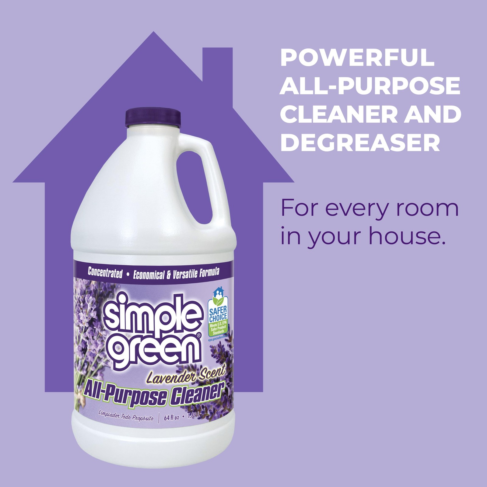 Simple Green All Purpose Cleaner Concentrate 64 Fl Oz (Pack of 1), Purple