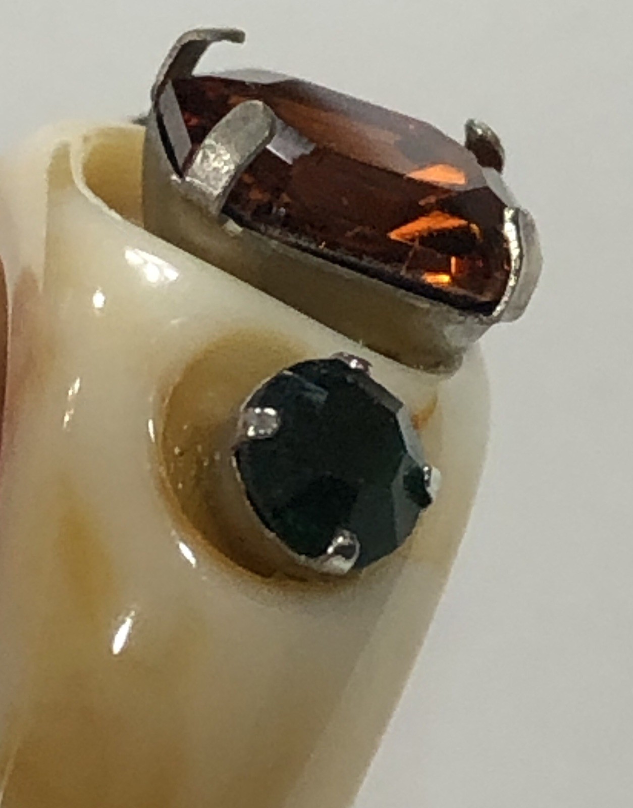 Acrylic Resin Ring Bling Rhinestone Set of 2 – Size 7