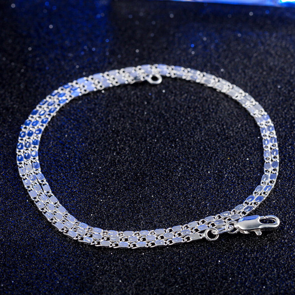 Fashion 925 Silver Plated 2mm Chain Men Women Necklace 16‘’ 18″ 20″ 22″ 24″ US