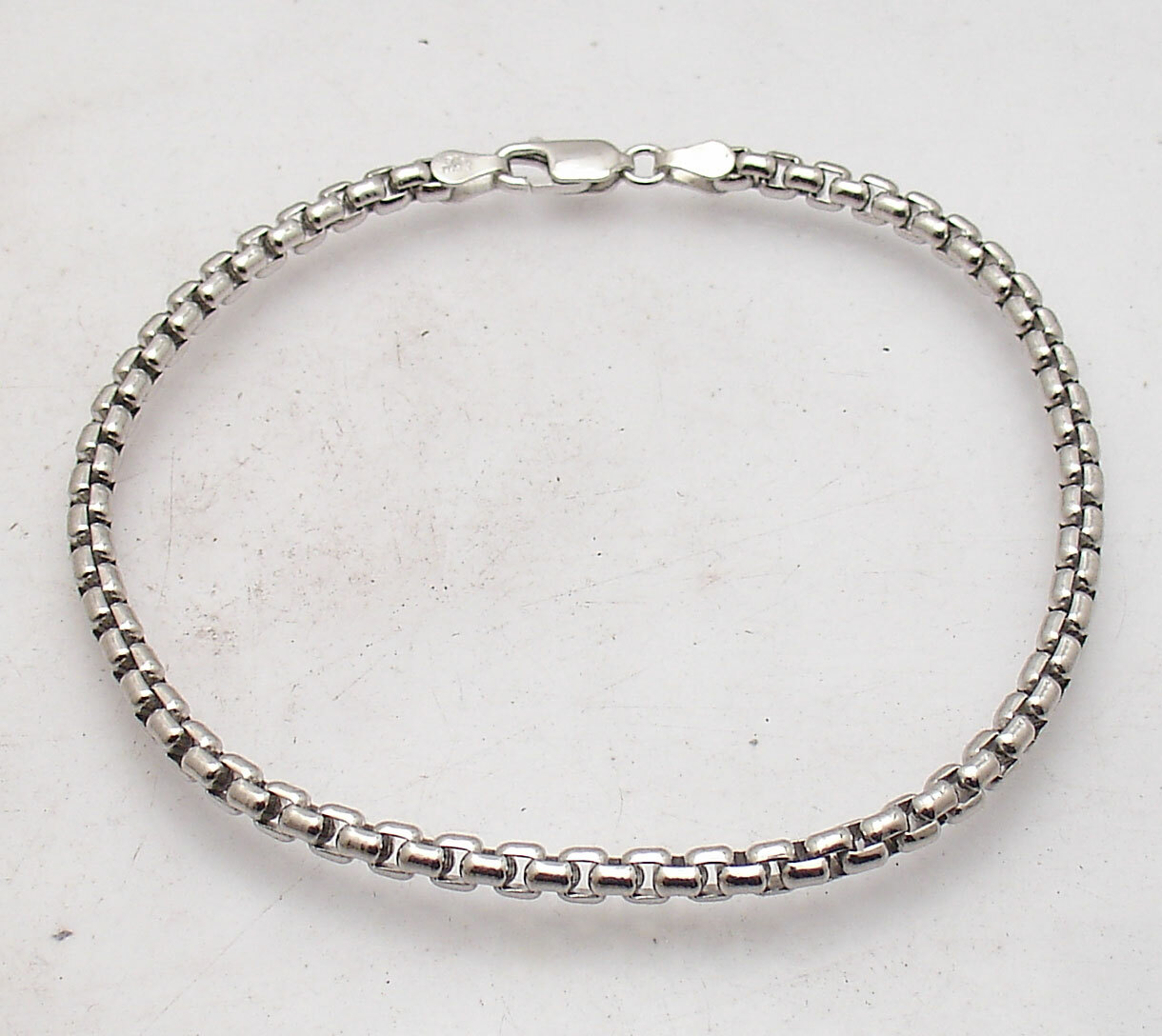 8″ 9″ Italian Round Venetian Box Bracelet Real Solid 925 Sterling Silver