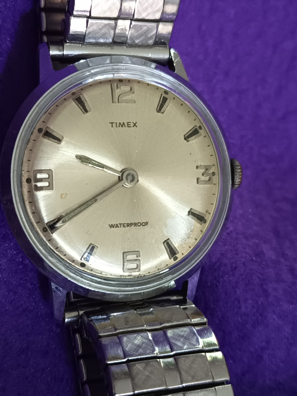 1969 Timex MARLIN Manual Wind #2017 Wristwatch Waterproof, Chrome Case