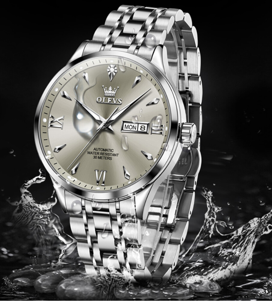 OLEVS Waterproof Luminous Diamond Dial Automatic Mechanical Business Watch Men’s