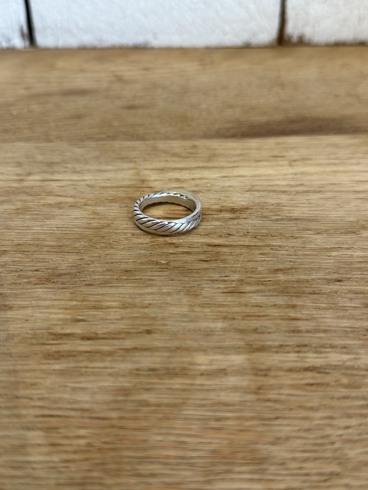 David Yurman Signed 925 Sterling Silver Cable Band Ring Size 7 No Stone