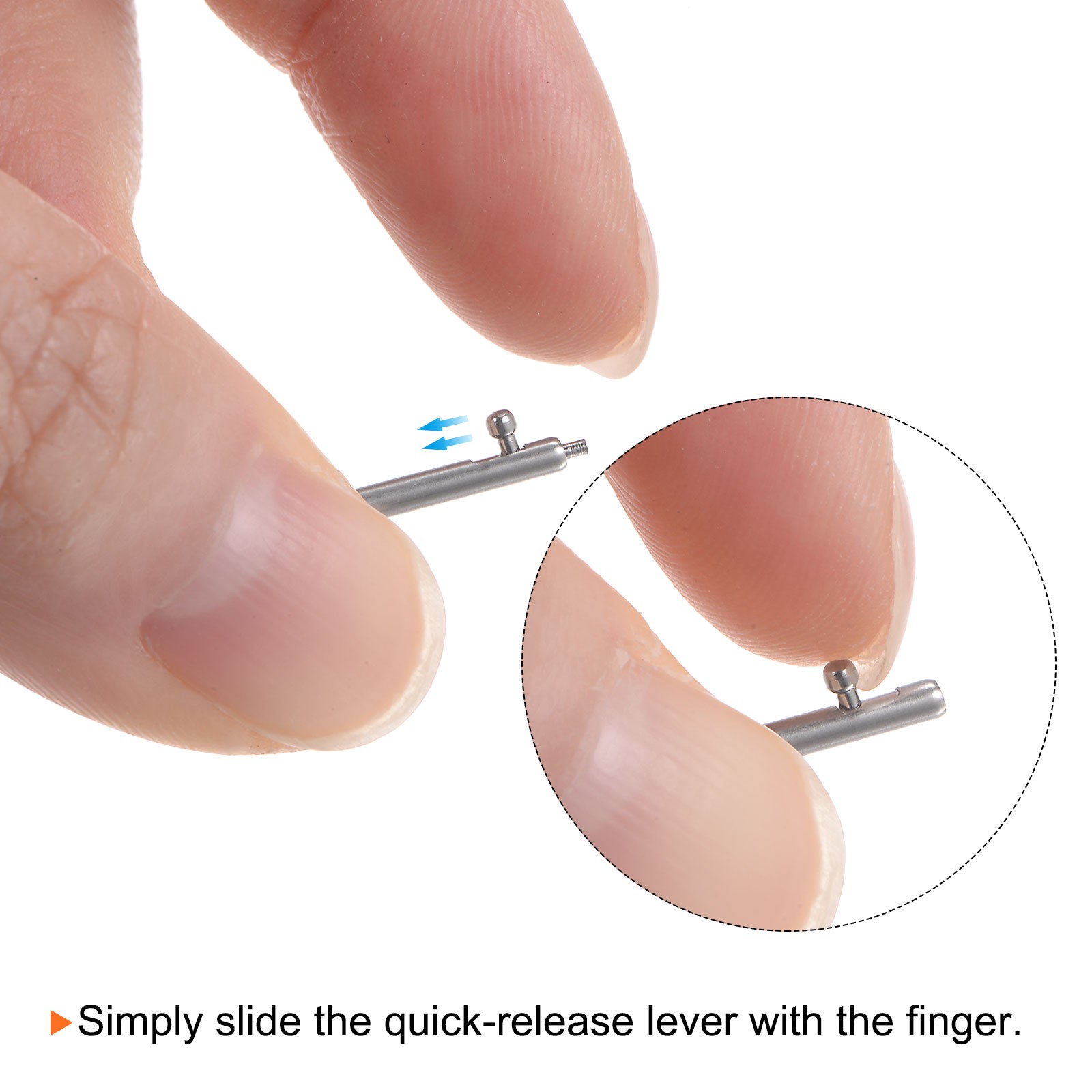 Quick Release Spring Bar 22mm Width 1.5mm 1.8mm Dia Stainless Steel Watch Pins