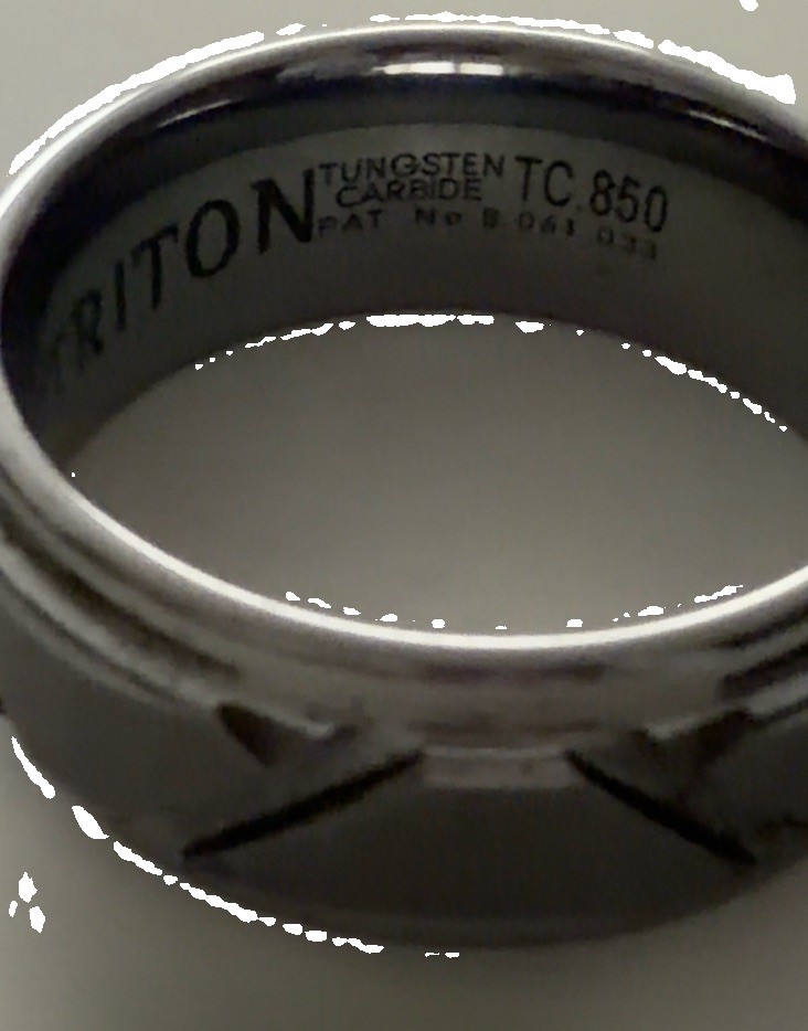 Authentic Triton TC.850 Tungsten Carbide Men’s Wedding Band Ring w/ Kay Jewelers