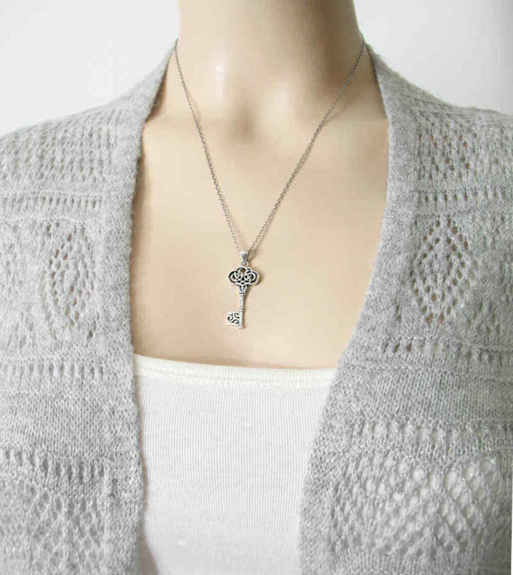 Celtic Knot Key Triskelion Pendant ONLY No CHAIN Antique Vintage Style