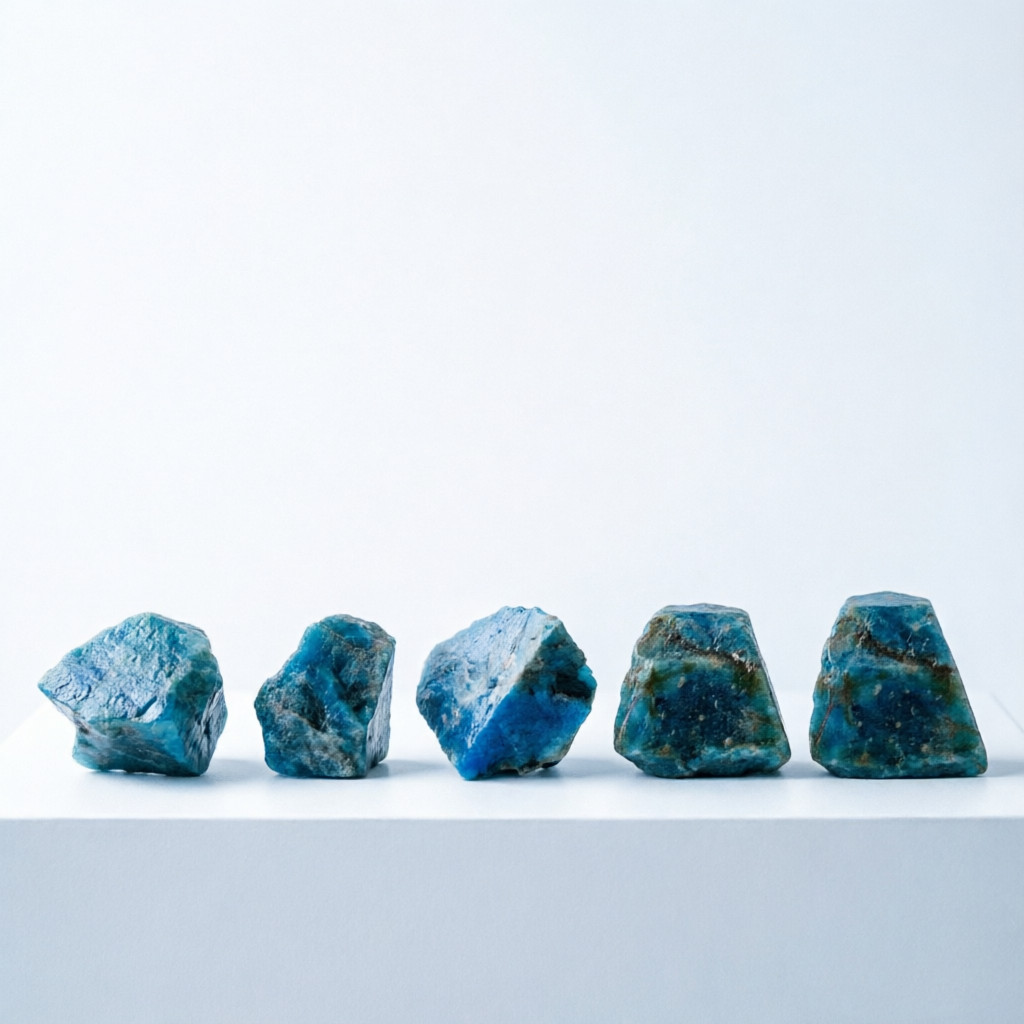 2PC Natural Raw Blue Apatite Rough Crystal Stones Healing Mineral Specimen Gift