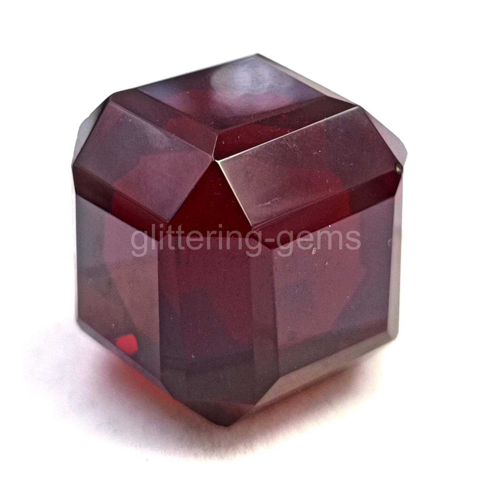 59.55 Ct Cube Cut Natural Blood Red Ruby IGL Certified Loose Gemstone 5JOR