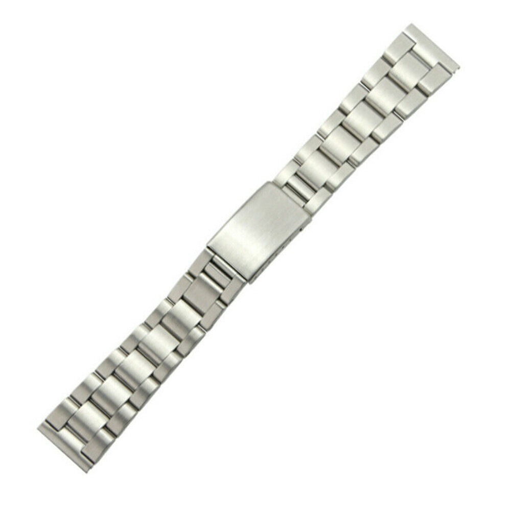 18mm 19mm 20mm Stainless Steel Silver Brushed Sport Watch Bands Strap Bracelets