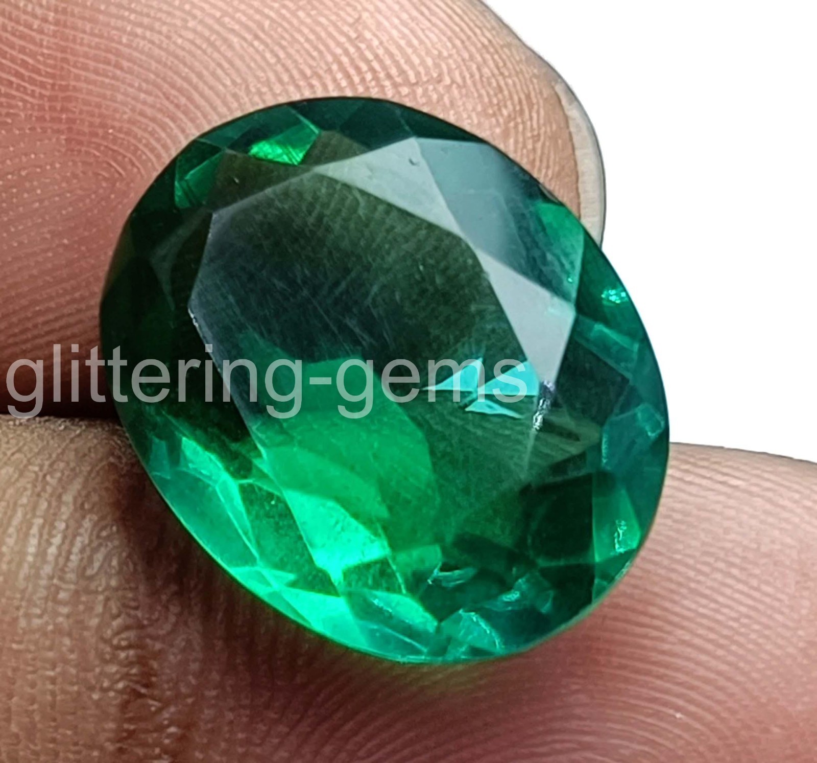 8.10 Ct Natural Green Emerald Oval Shape IGL Certified Loose Gemstone 5SDH
