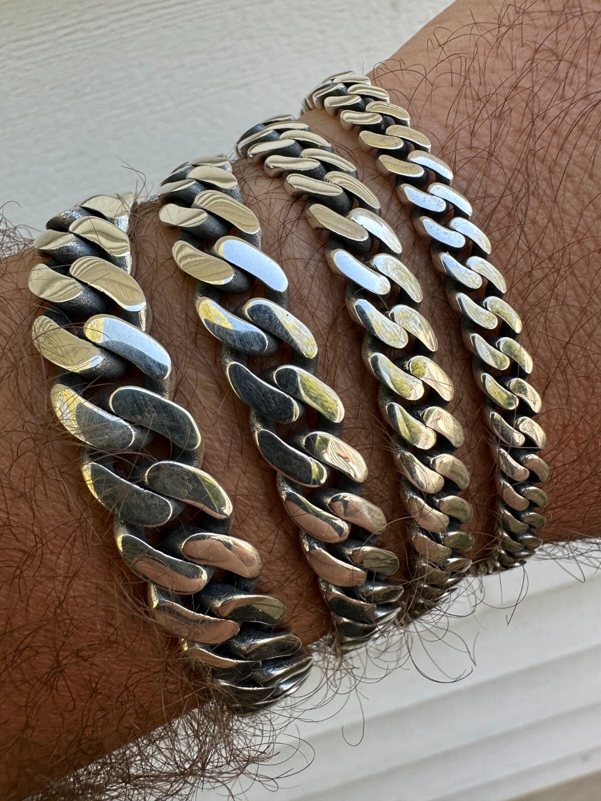 Miami Cuban Link Mens Chain Bracelet Real 925 Sterling Silver Sleek Clasp 6-12mm
